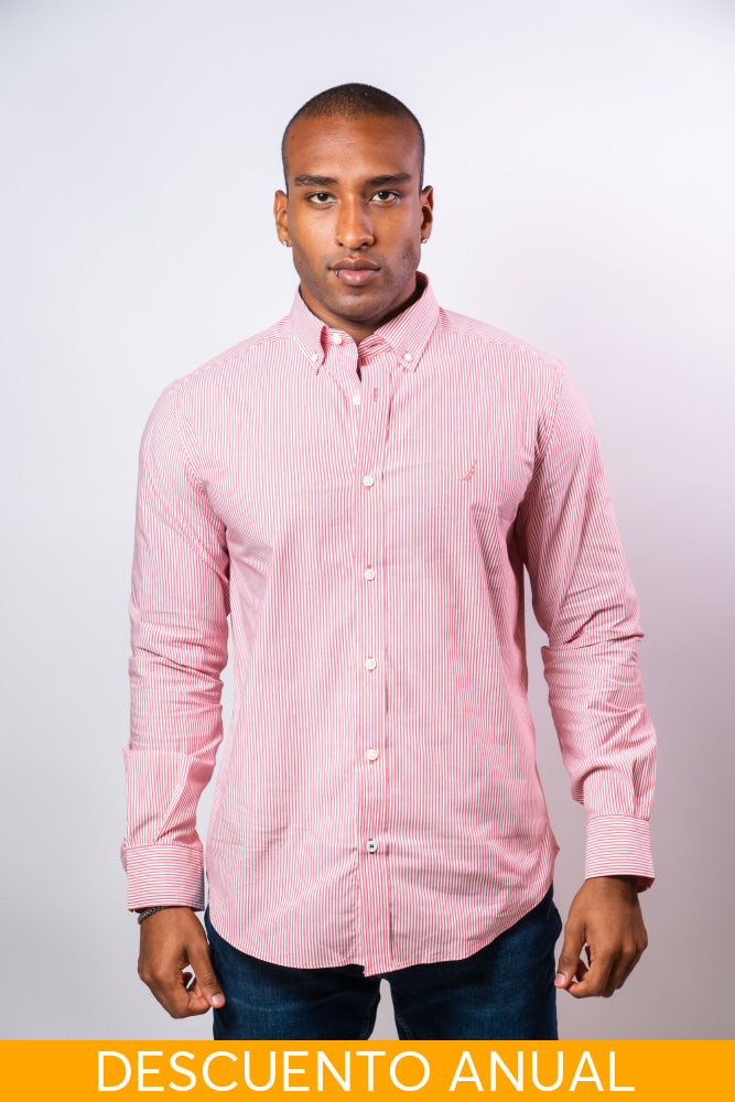 Camisa Manga Larga Hombre Nautica Classic Fit - Camisas