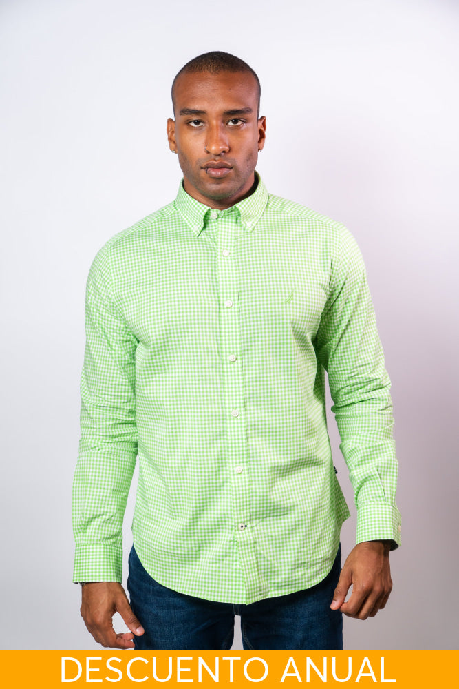 Camisa Manga Larga Hombre Nautica Classic Fit - Camisas