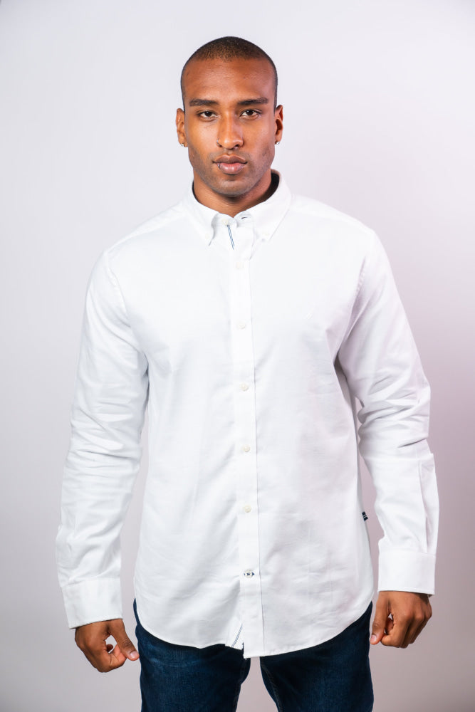Camisa Manga Larga Hombre Nautica Classic Fit - Camisas