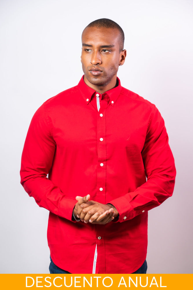 Camisa Manga Larga Hombre Nautica Classic Fit - Camisas