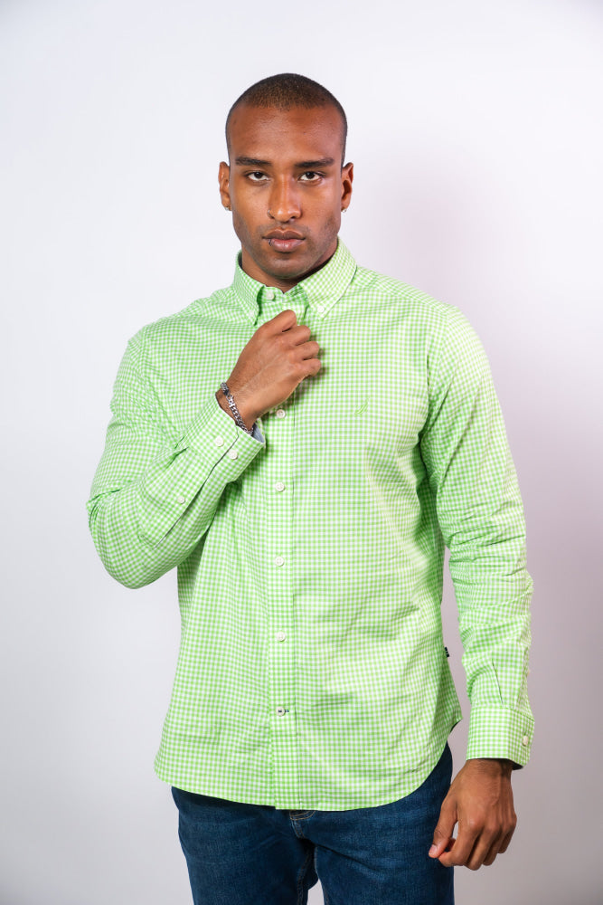 Camisa Manga Larga Hombre Nautica Classic Fit - Camisas