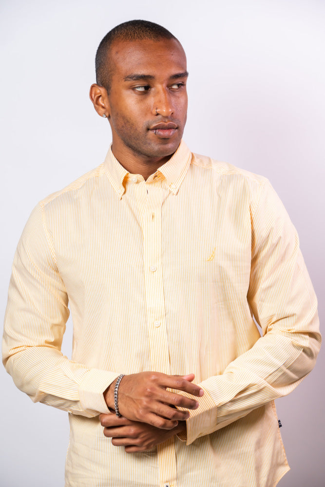 Camisa Manga Larga Hombre Nautica Classic Fit - Camisas