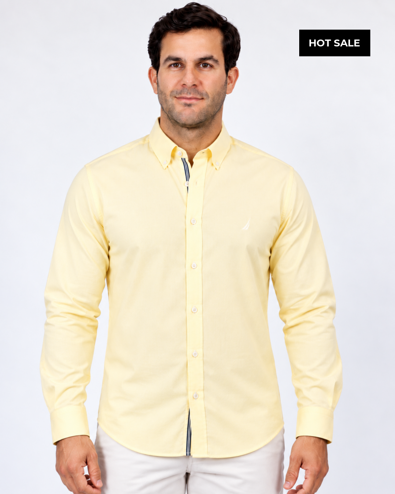 Camisa Manga Larga Hombre Nautica Classic Fit - Camisas