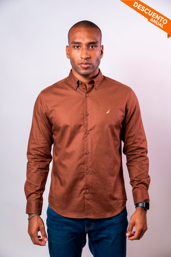 Camisa Manga Larga Hombre Nautica Classic Fit - Camisas