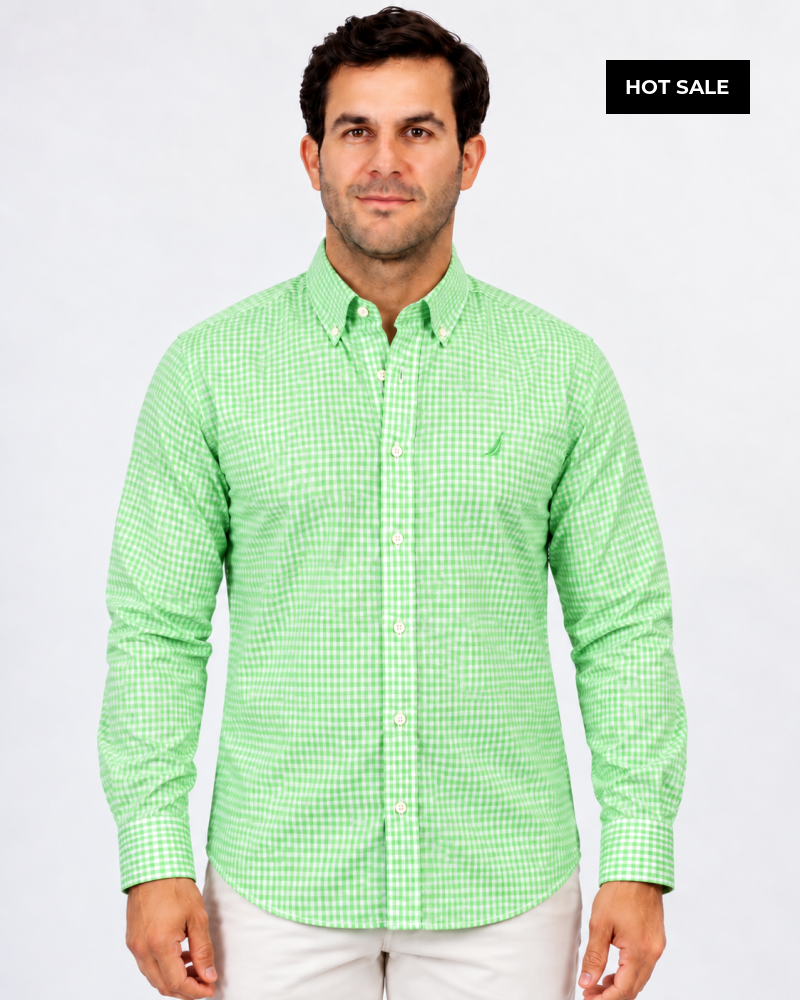 Camisa Manga Larga Hombre Nautica Classic Fit - Camisas
