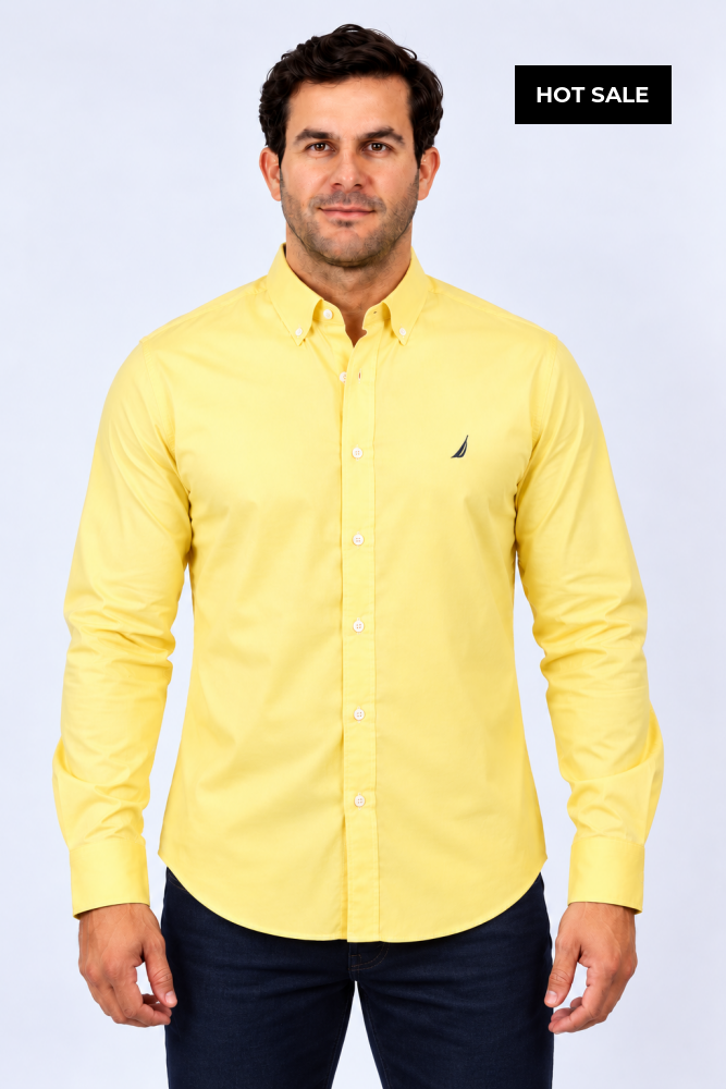 Camisa Manga Larga Hombre Nautica Classic Fit - Camisas
