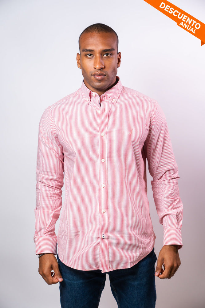 Camisa Manga Larga Hombre Nautica Classic Fit - Camisas