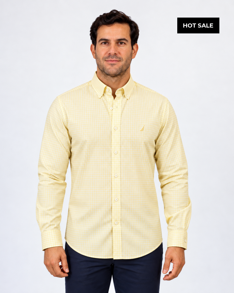 Camisa Manga Larga Hombre Nautica Classic Fit - Camisas