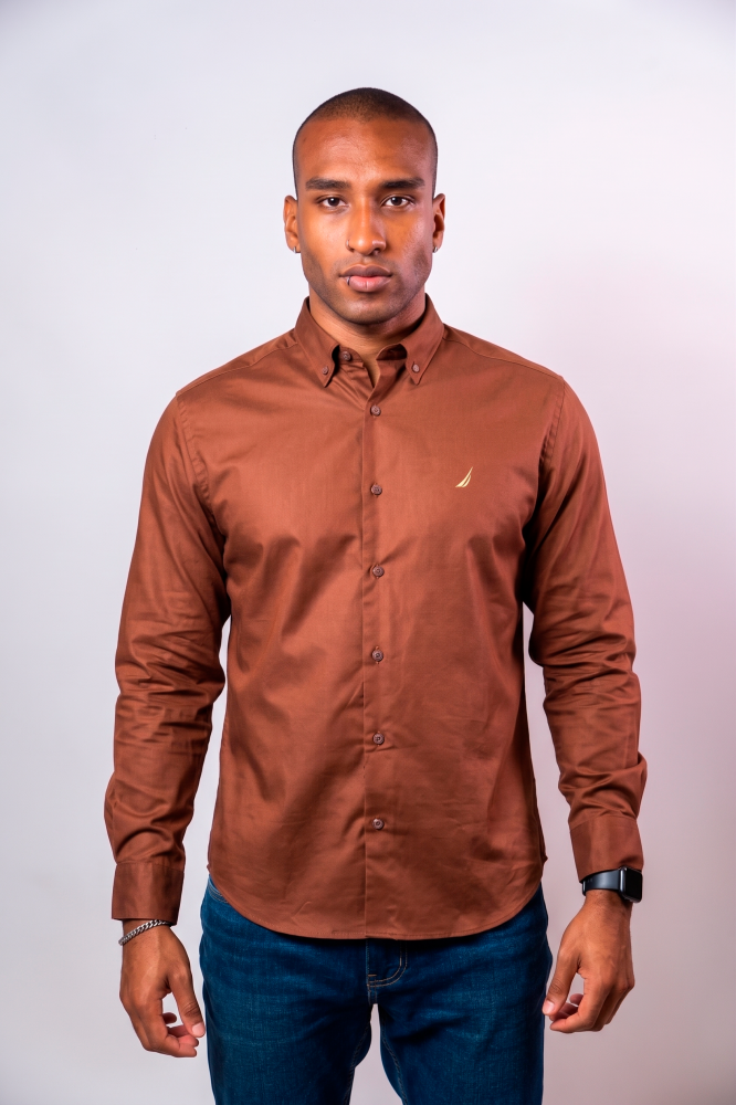 Camisa Manga Larga Hombre Nautica Classic Fit - Camisas