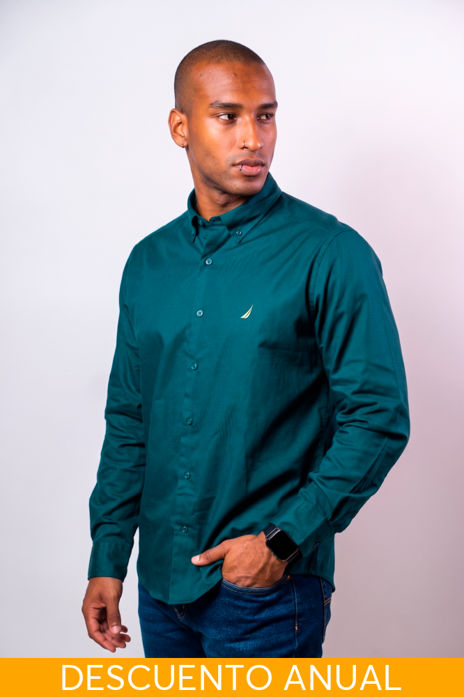 Camisa Manga Larga Hombre Nautica Classic Fit - Camisas