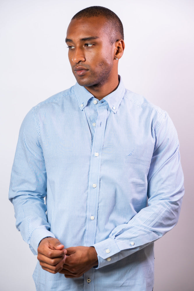Camisa Manga Larga Hombre Nautica Classic Fit - Camisas