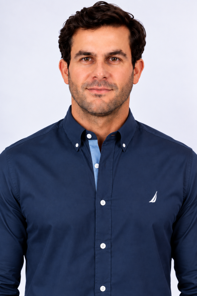 Camisa Manga Larga Hombre Nautica Classic Fit - Camisas