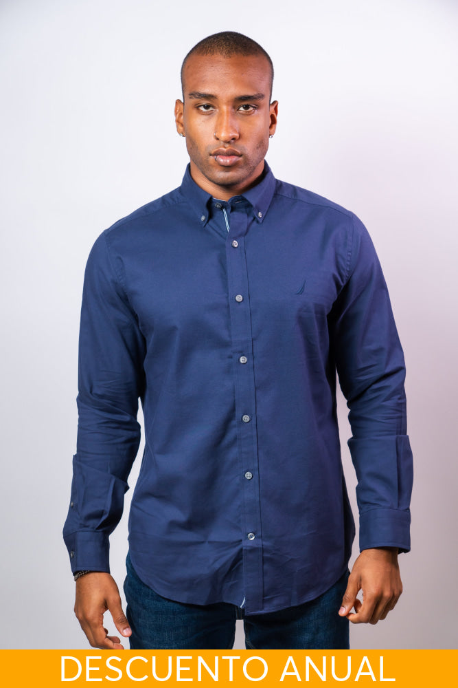Camisa Manga Larga Hombre Nautica Classic Fit - Camisas