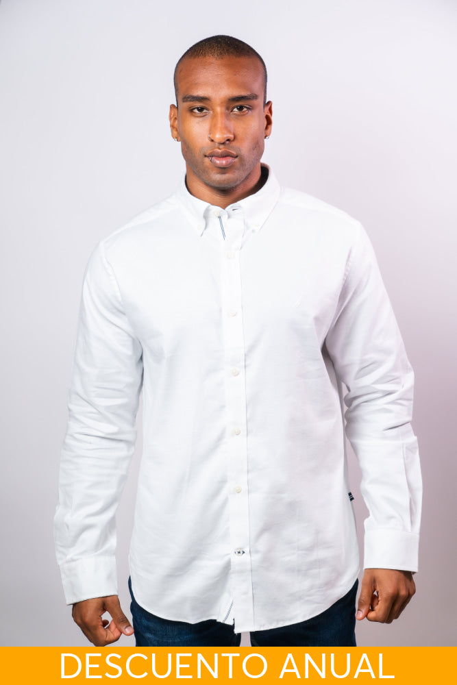 Camisa Manga Larga Hombre Nautica Classic Fit - Camisas