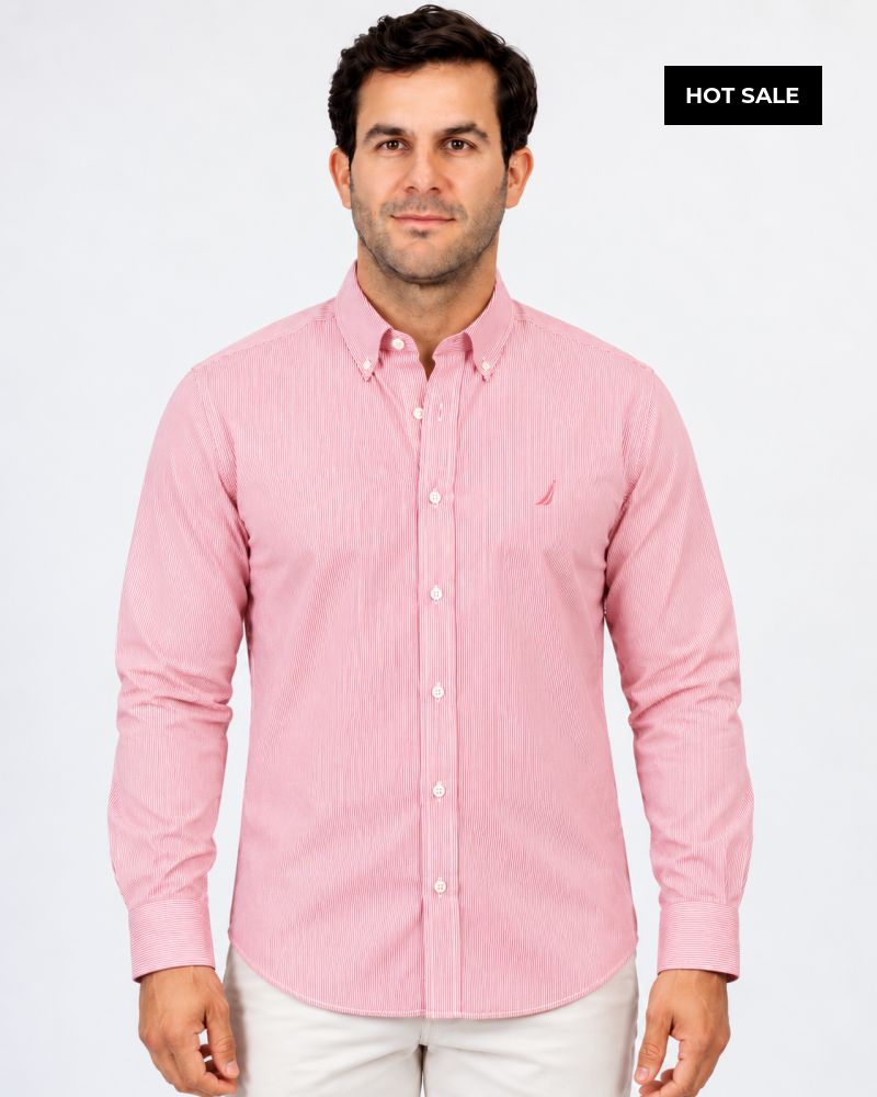 Camisa Manga Larga Hombre Nautica Classic Fit - Camisas
