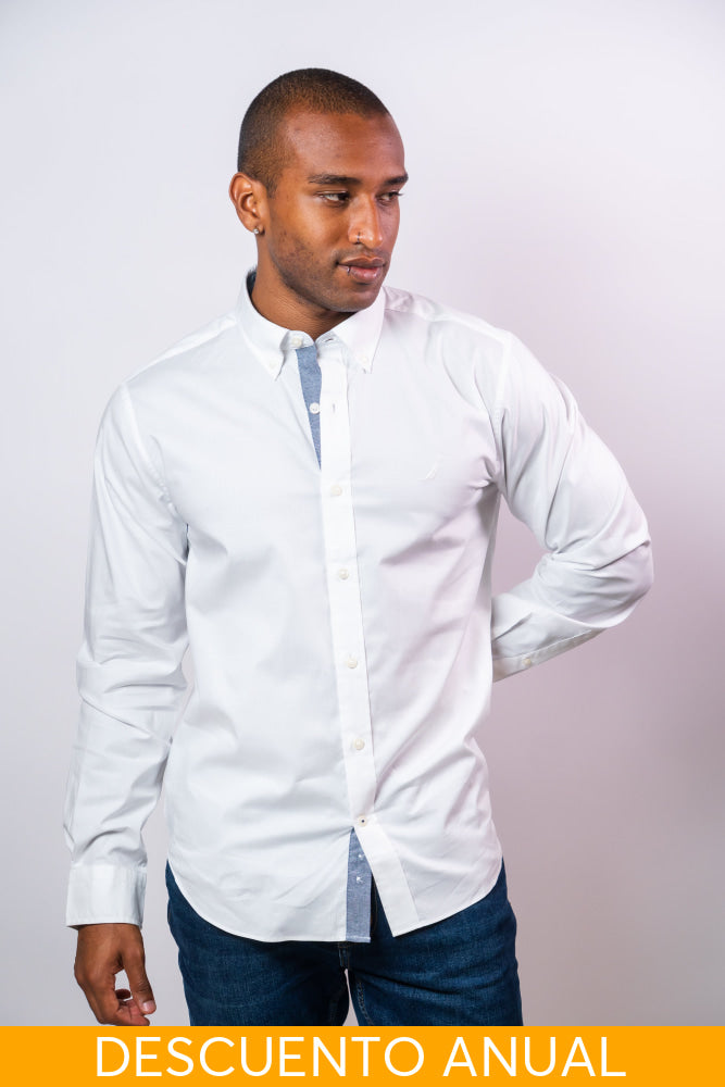 Camisa Manga Larga Hombre Nautica Classic Fit - Camisas