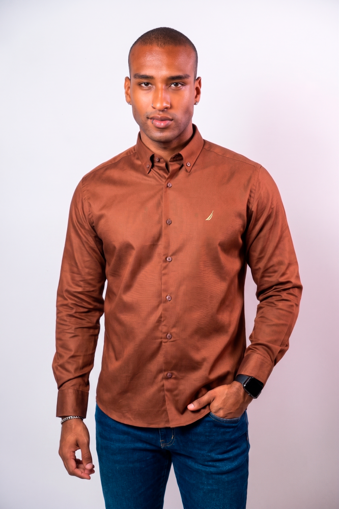 Camisa Manga Larga Hombre Nautica Classic Fit - Camisas