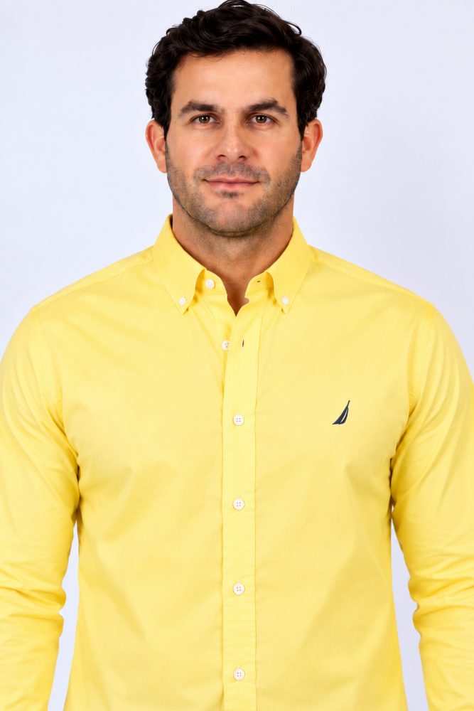 Camisa Manga Larga Hombre Nautica Classic Fit - Camisas