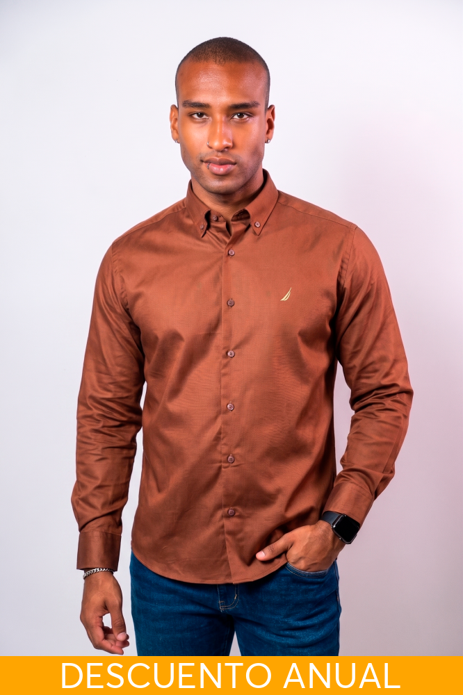 Camisa Manga Larga Hombre Nautica Classic Fit - Camisas