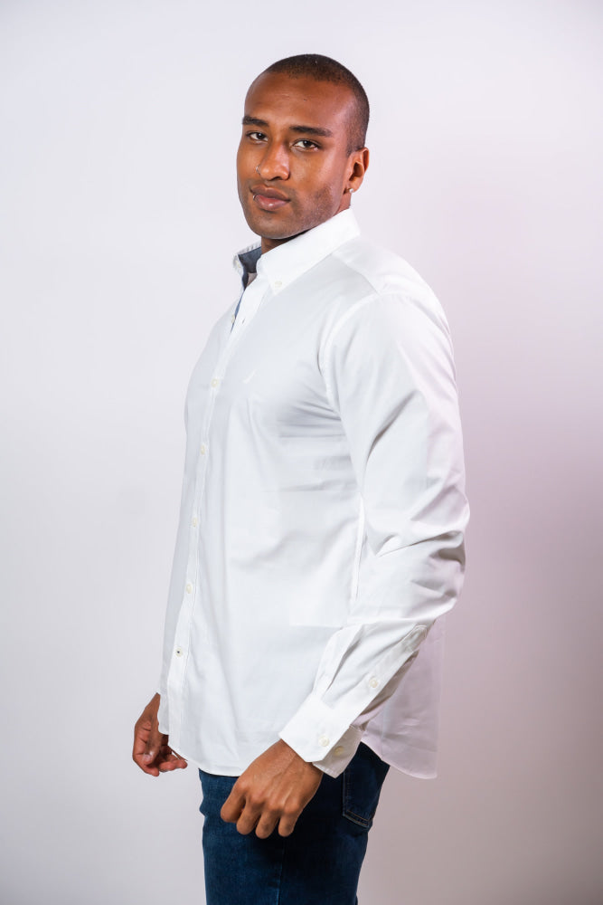 Camisa Manga Larga Hombre Nautica Classic Fit - Camisas