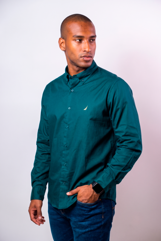 Camisa Manga Larga Hombre Nautica Classic Fit - Camisas