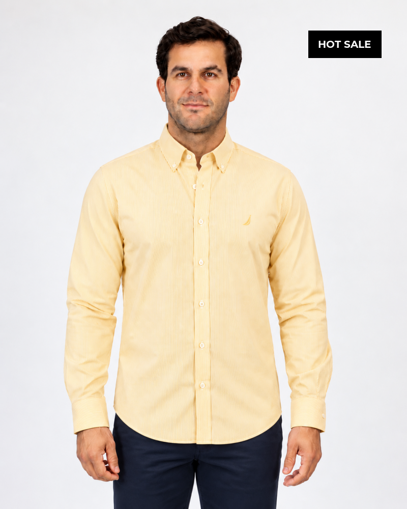 Camisa Manga Larga Hombre Nautica Classic Fit - Camisas