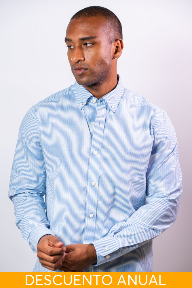 Camisa Manga Larga Hombre Nautica Classic Fit - Camisas