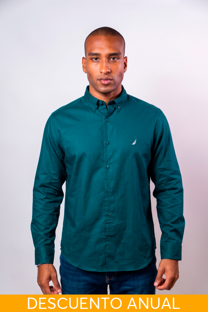 Camisa Manga Larga Hombre Nautica Classic Fit - Camisas