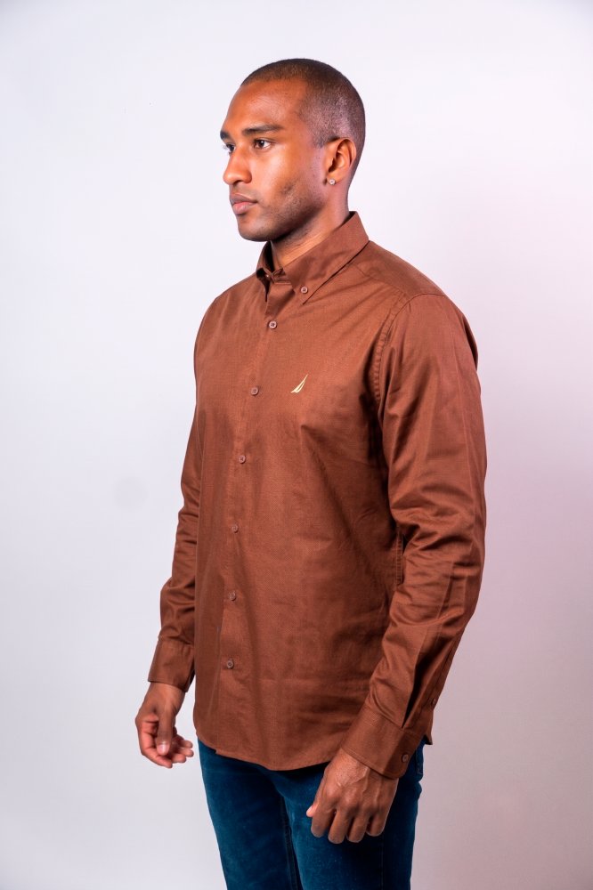 Camisa Manga Larga Hombre Nautica Classic Fit - Camisas