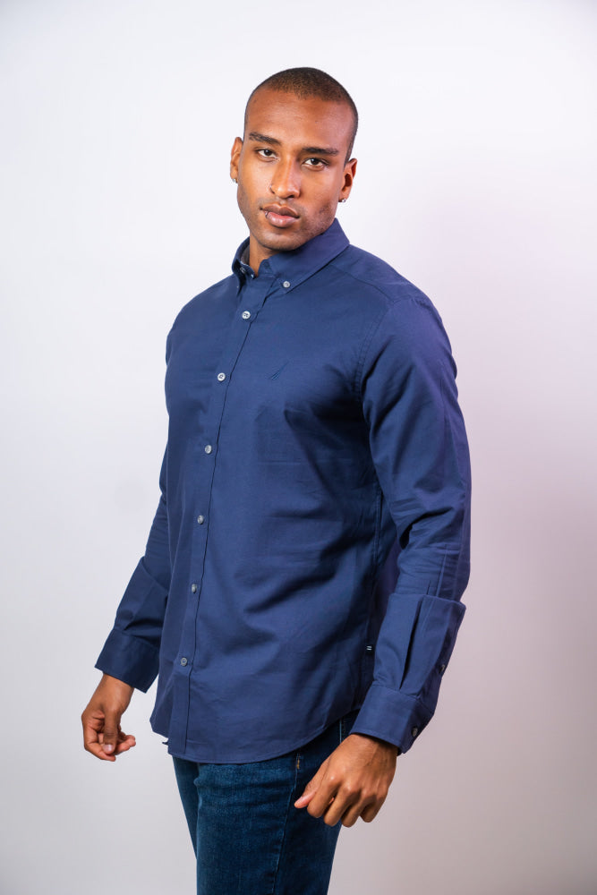 Camisa Manga Larga Hombre Nautica Classic Fit - Camisas