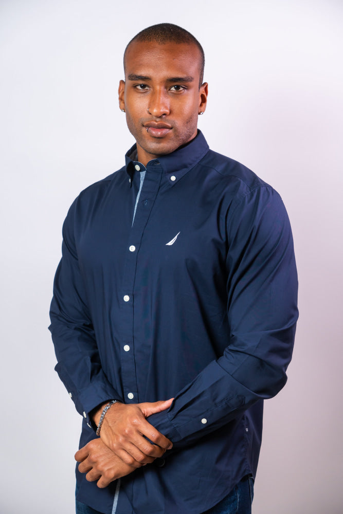 Camisa Manga Larga Hombre Nautica Classic Fit - Camisas