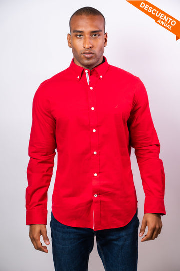 Camisa Manga Larga Hombre Nautica Classic Fit - Camisas