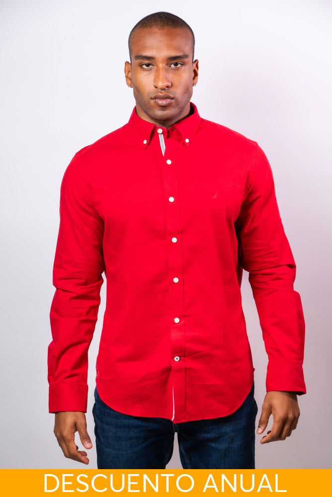 Camisa Manga Larga Hombre Nautica Classic Fit - Camisas