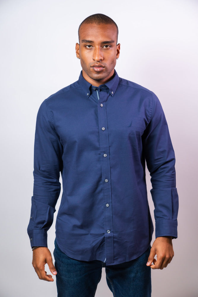 Camisa Manga Larga Hombre Nautica Classic Fit - Camisas