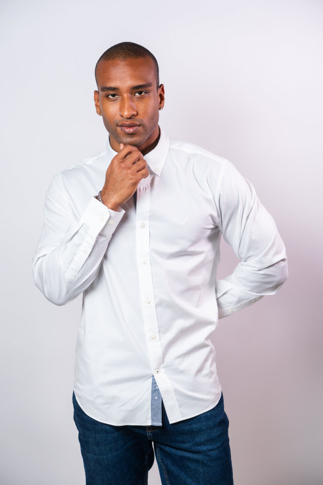 Camisa Manga Larga Hombre Nautica Classic Fit - Camisas