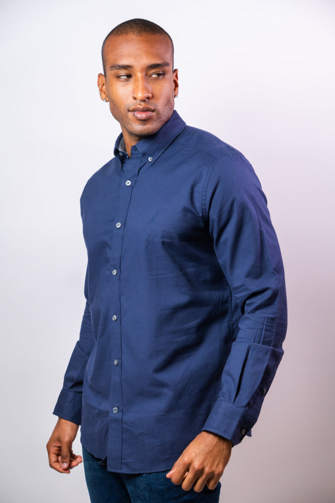 Camisa Manga Larga Hombre Nautica Classic Fit - Camisas
