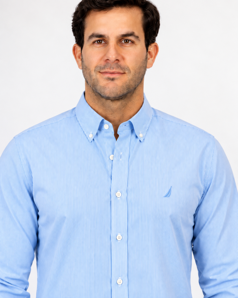 Camisa Manga Larga Hombre Nautica Classic Fit - Camisas