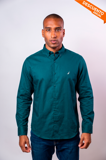 Camisa Manga Larga Hombre Nautica Classic Fit - Camisas