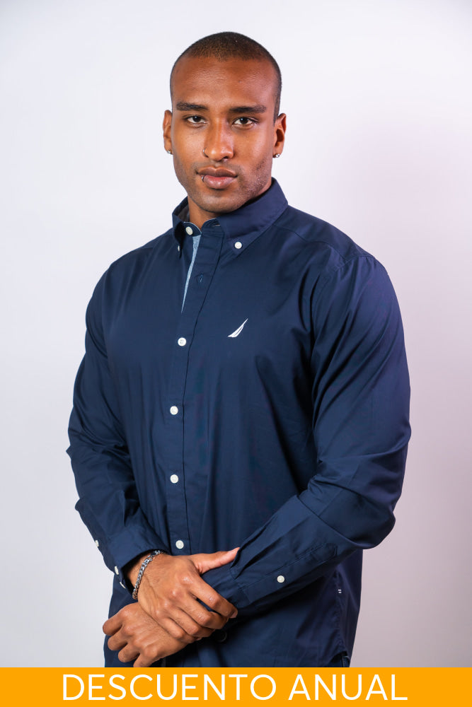 Camisa Manga Larga Hombre Nautica Classic Fit - Camisas