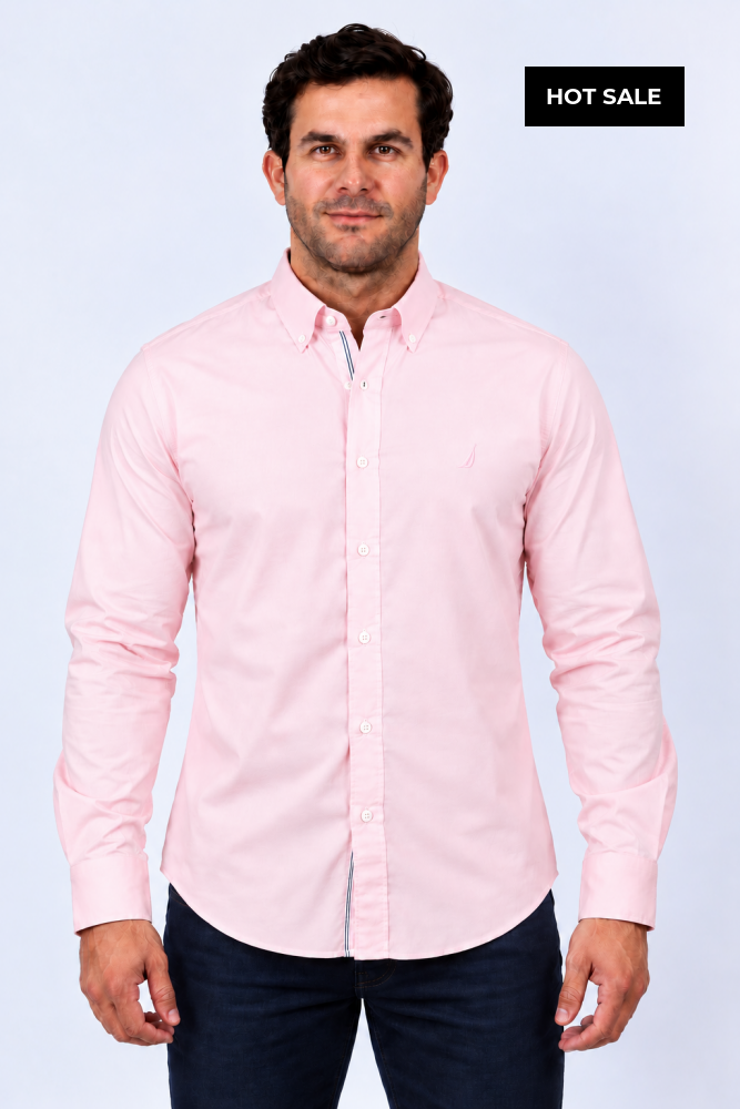 Camisa Manga Larga Hombre Nautica Classic Fit - Camisas