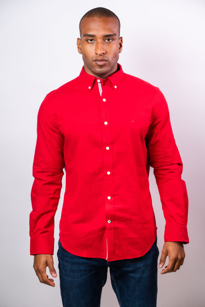 Camisa Manga Larga Hombre Nautica Classic Fit - Camisas