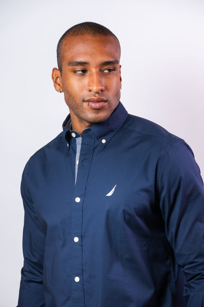 Camisa Manga Larga Hombre Nautica Classic Fit - Camisas