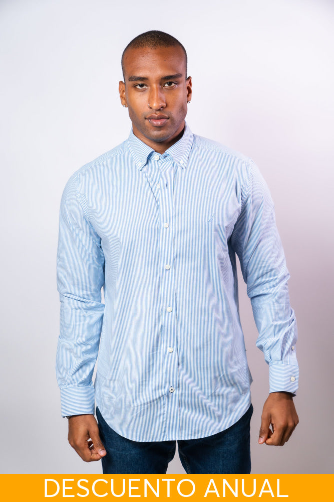 Camisa Manga Larga Hombre Nautica Classic Fit - Camisas