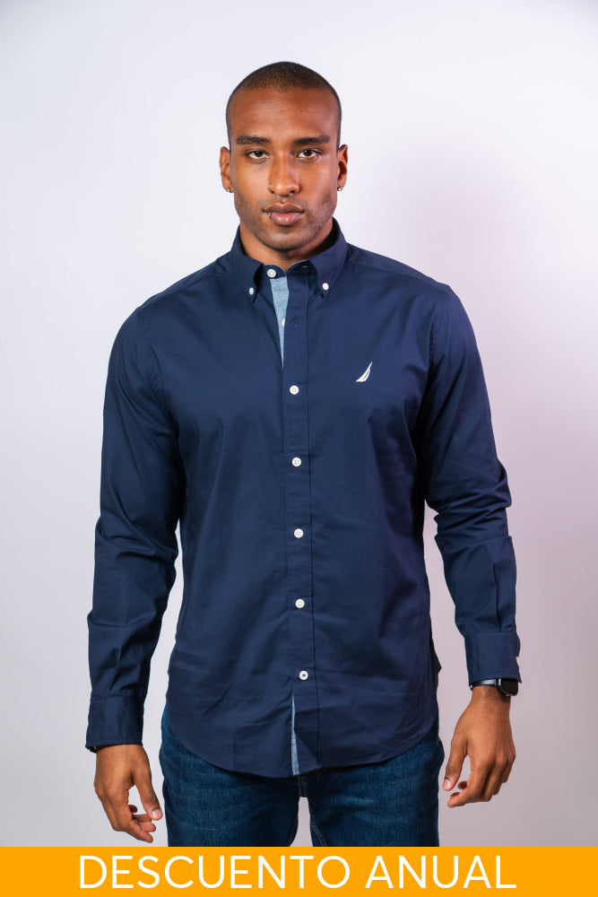 Camisa Manga Larga Hombre Nautica Classic Fit - Camisas