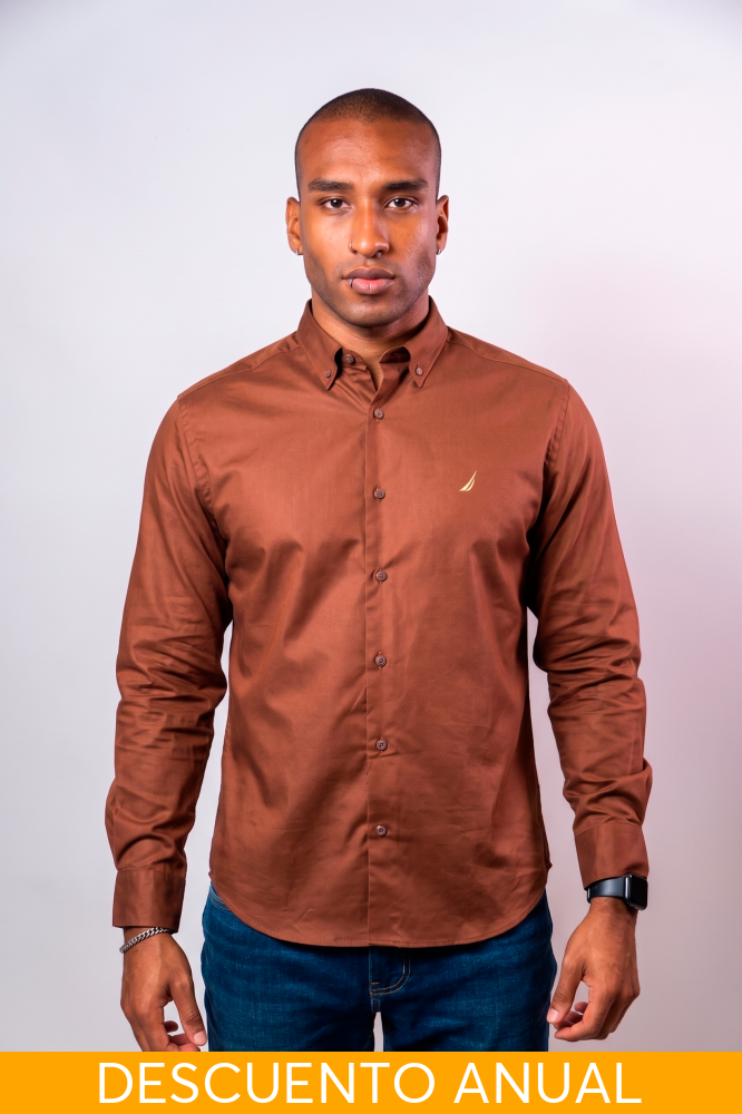 Camisa Manga Larga Hombre Nautica Classic Fit - Camisas