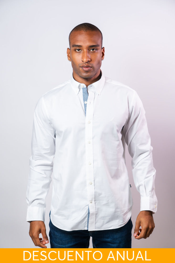 Camisa Manga Larga Hombre Nautica Classic Fit - Camisas