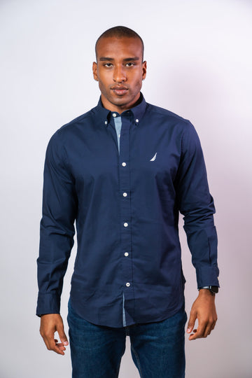 Camisa Manga Larga Hombre Nautica Classic Fit - Camisas