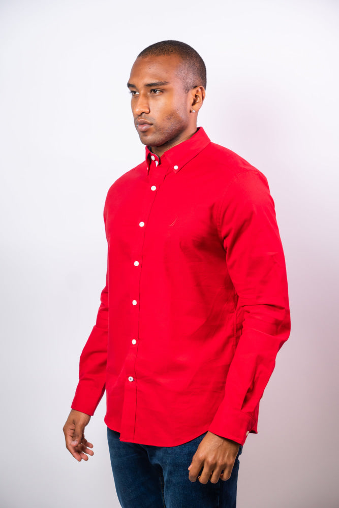 Camisa Manga Larga Hombre Nautica Classic Fit - Camisas