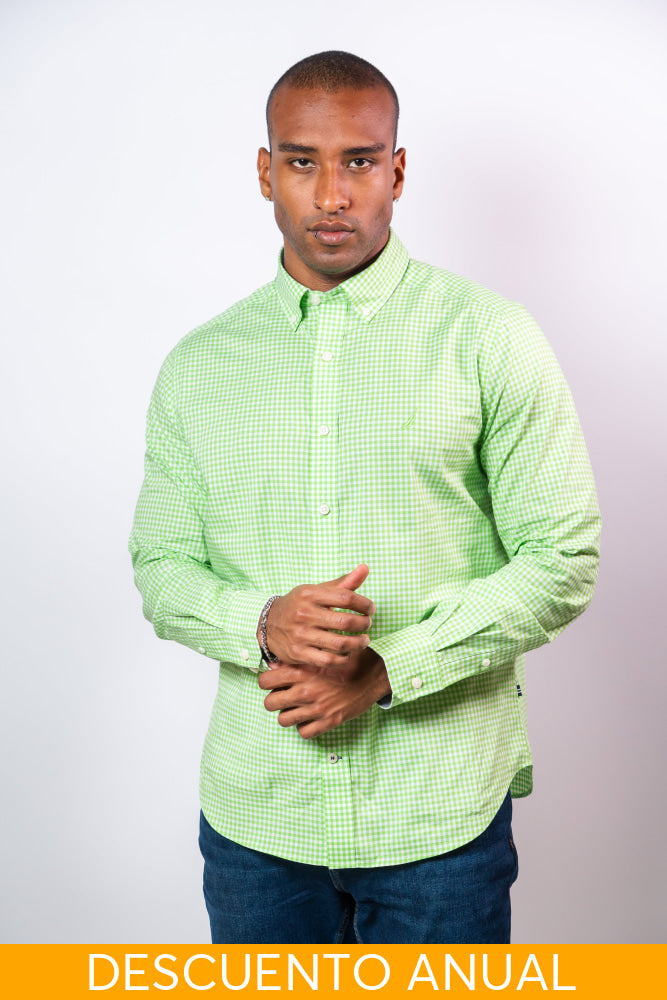 Camisa Manga Larga Hombre Nautica Classic Fit - Camisas