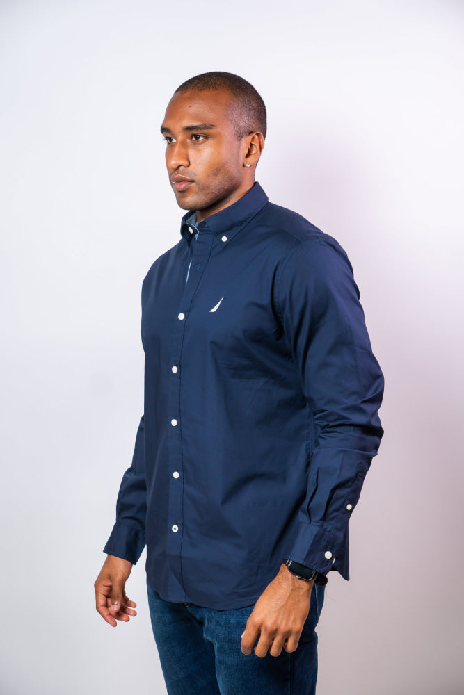 Camisa Manga Larga Hombre Nautica Classic Fit - Camisas